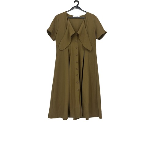 宽松舒适V领休闲连衣裙女