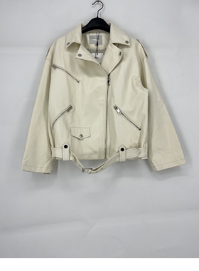 春秋款 飘L系列 时尚酷机车女短款PU皮外套女19275