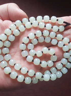 天然和田玉项链挂绳吊坠绳黄色玉珠玉石玉佩玉坠玉牌绳子吊坠高端