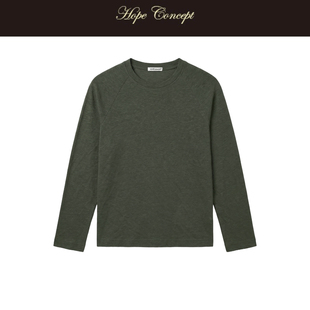 造型肌理感长袖 SS06217 松弛感全亚麻插肩袖 HOPECONCEPT简简单单