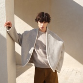 HOPECONCEPT柏林街头全羊毛人字纹肌理百搭老钱风上衣外套 25516