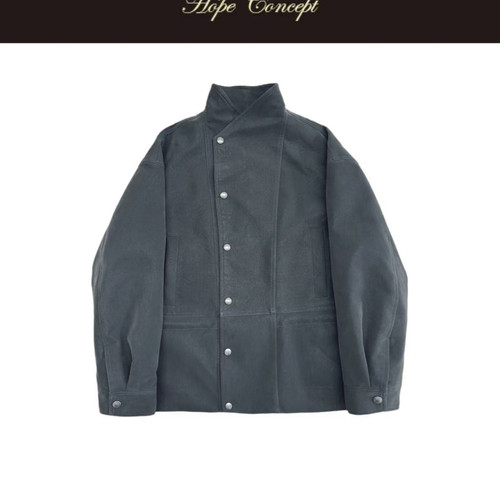 HOPE CONCPET摩登灵感复古环保麂皮绒夹棉百搭收腰廓形夹克25469