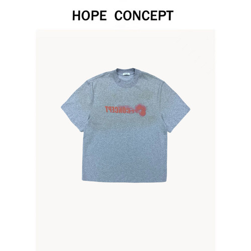 【五折福利】HOPECONCEPT入夏洗水T 定制重磅男女同款短袖#25115