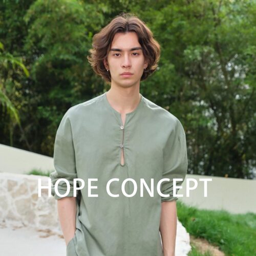 HOPECONCEPT满分松弛 简约通勤休闲感亚麻衬衫套装慵懒长裤#25202