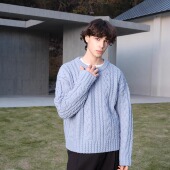 松弛慵懒感超重工羊毛毛衣 HOPECONCEPT安静且有能量 时尚 25540