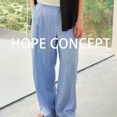 25374#HOPECONCEPT 亚麻百搭休闲西裤