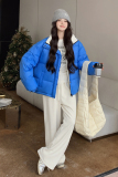 现货！克莱因蓝加厚双面穿高品质两穿羽绒服278-3769-P220K338，女装羽绒服，三七家