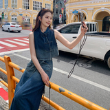 现货！26夏新款小个子时尚牛仔2件套渐变色套装278-3708-P140K218，女装套装/套裙，三七家