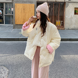 现货！时尚两面穿3件套短款羽绒服+围巾+手套278-3773-P290K439，女装羽绒服，三七家