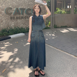 现货！25夏新款小个子时尚牛仔2件套渐变色套装278-3708-P140K218，女装套装/套裙，三七家