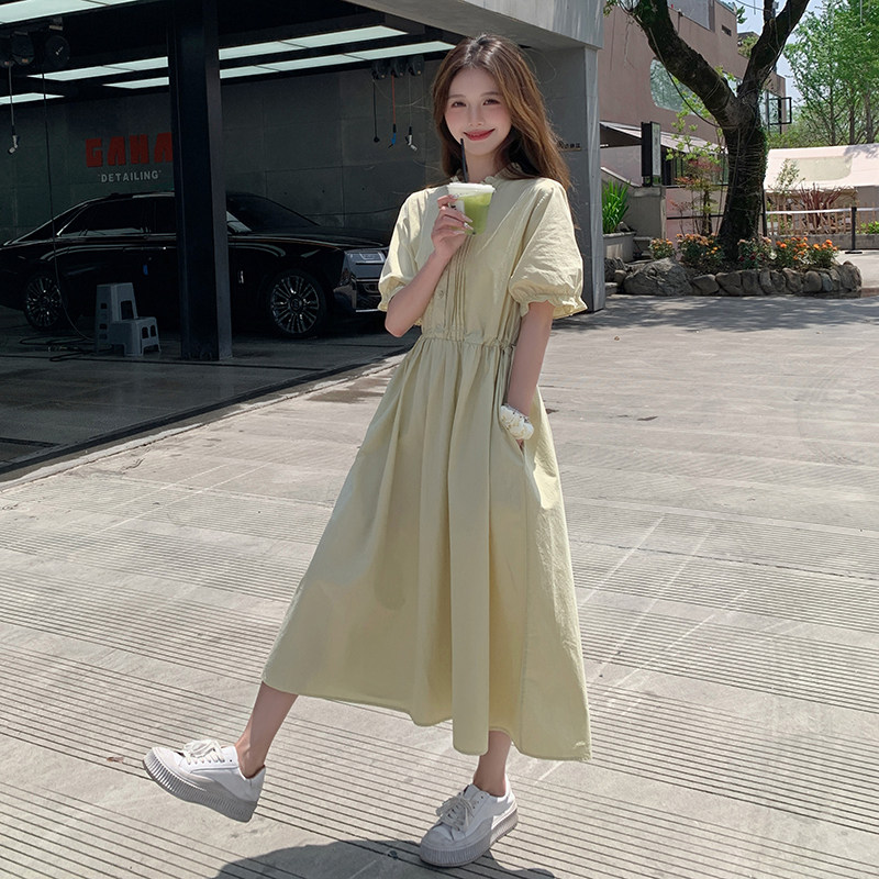 现货！26夏装新款森系风娃娃裙宽松连衣裙278-3717-P120-K178,女装连衣裙,三七家