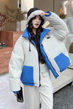 现货！克莱因蓝加厚双面穿高品质两穿羽绒服278-3769-P220K338，女装羽绒服，三七家