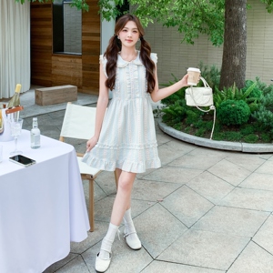 现货！26夏装新款出街旅游短款甜美连衣裙278-8805-P135-K198，女装连衣裙，三七家