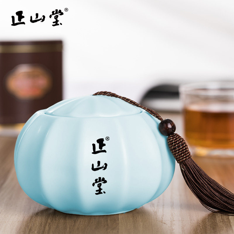 正山堂陶瓷茶叶罐 南瓜型 德化 密封储存茶叶500ml容量 茶具,餐饮具,茶叶罐,淘宝优惠券,粉丝福利购,淘宝优惠卷