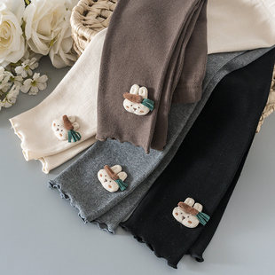 女童加绒裤子春秋2026新款儿童打底裤春季女宝宝秋冬外穿薄绒纯棉