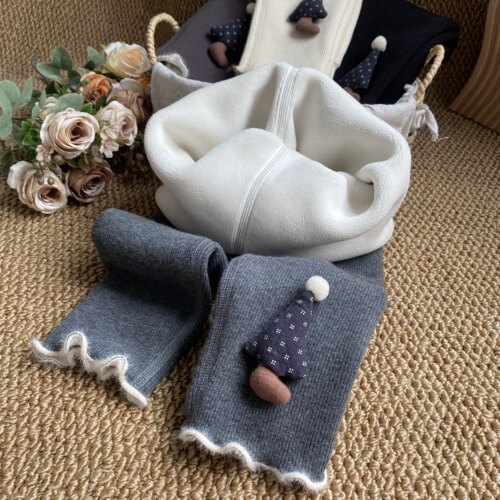一体绒女童加绒打底裤秋冬季加厚