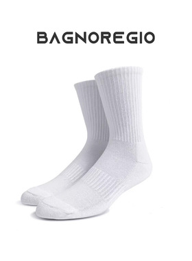 BAGNOREGIO精梳棉袜通用白袜男女