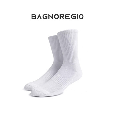 BAGNOREGIO精梳棉袜通用白袜男女