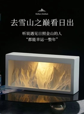 钱多多厂家直销生日礼物氛围家居雪山香薰灯扩香石摆件伴手礼