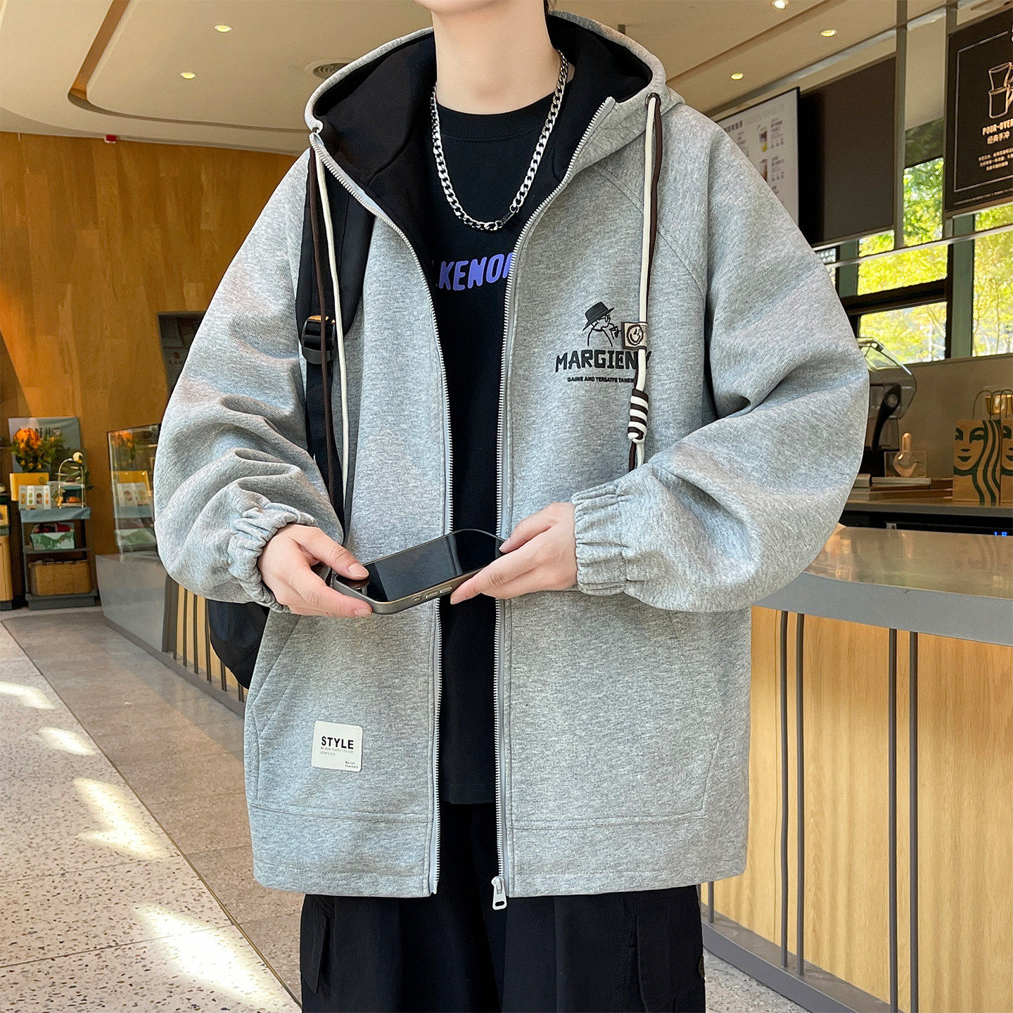 春秋季外套男初中高中学生潮流帅气棒球服青少年大童宽松夹克褂子