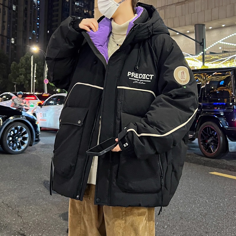 不起球不褪色加厚保暖棉服外套