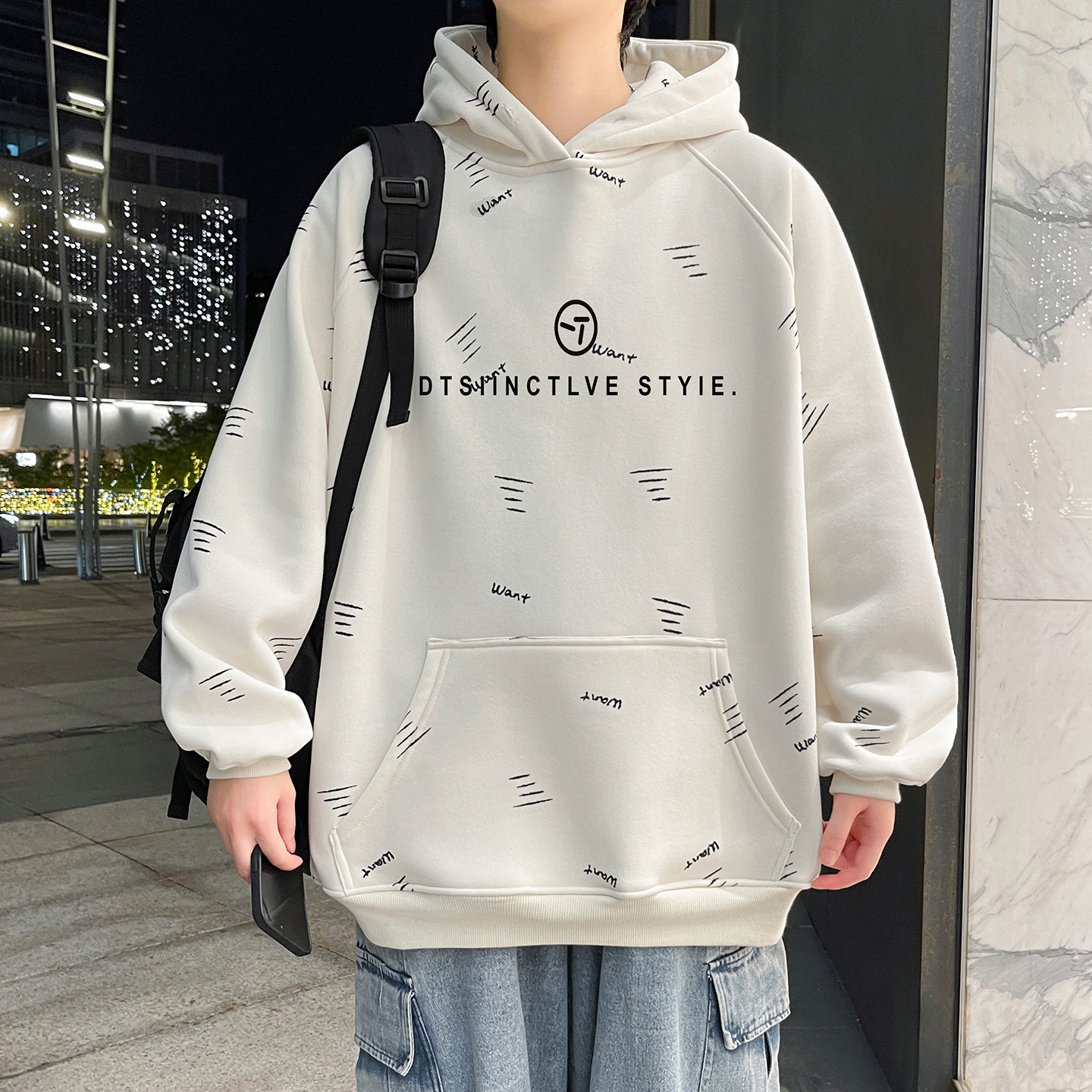 不起球不褪色长袖连帽卫衣