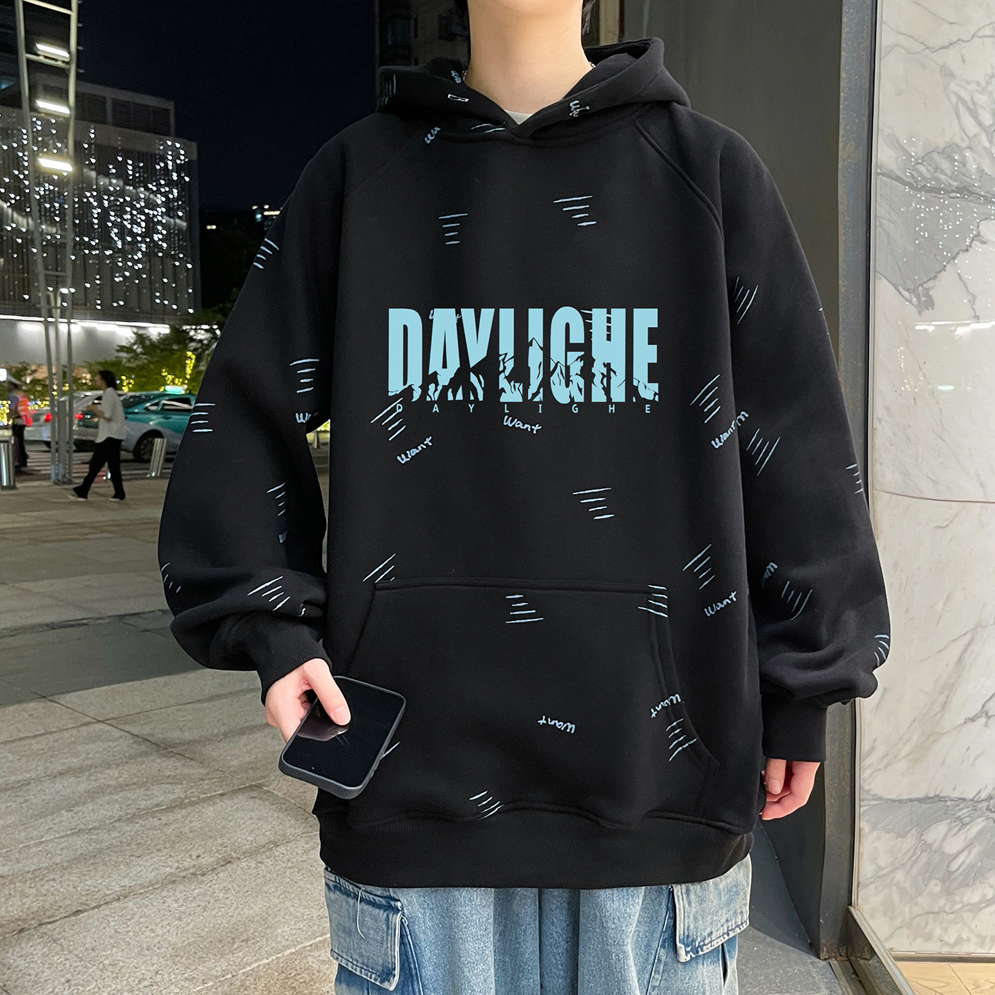 不起球不褪色长袖连帽衫卫衣