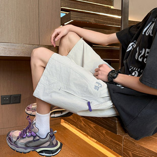 冰丝速干短裤男夏季薄款青少年初高中学生大童帅气五分休闲中裤子
