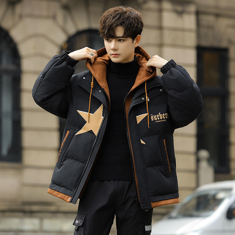 不起球不褪色加厚羽绒棉服外套