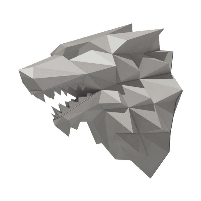 动物风格低多边形客厅宿舍玄关装饰品壁挂纸工艺diy材料包纸模型