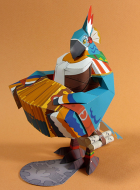 14厘米高 塞尔达传说旷野之息 卡西瓦 手工DIY纸模型游戏周边装饰