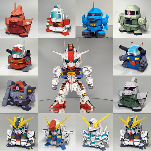 高达纸模RX-72独角兽