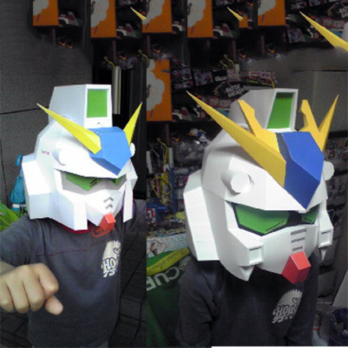 高达RX-78NT1头盔RX-93头盔手工制作DIY纸模型可穿戴cosplay道具 - 封面