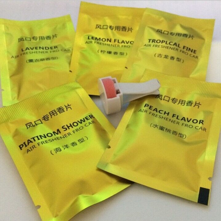 出风口香片补充包汽车空调风口香薰包卡槽配件风口香棉夹子补充装