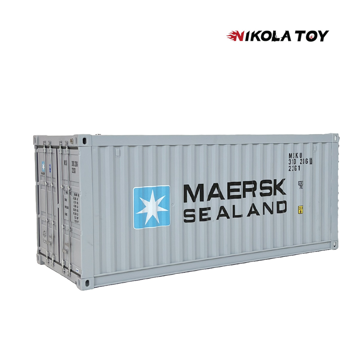NIKOLATOY大尺寸MAERSK马士基集装箱模型玩具手办带灯光展示盒