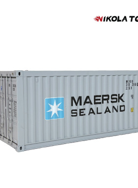 NIKOLATOY大尺寸MAERSK马士基集装箱模型玩具手办带灯光展示盒