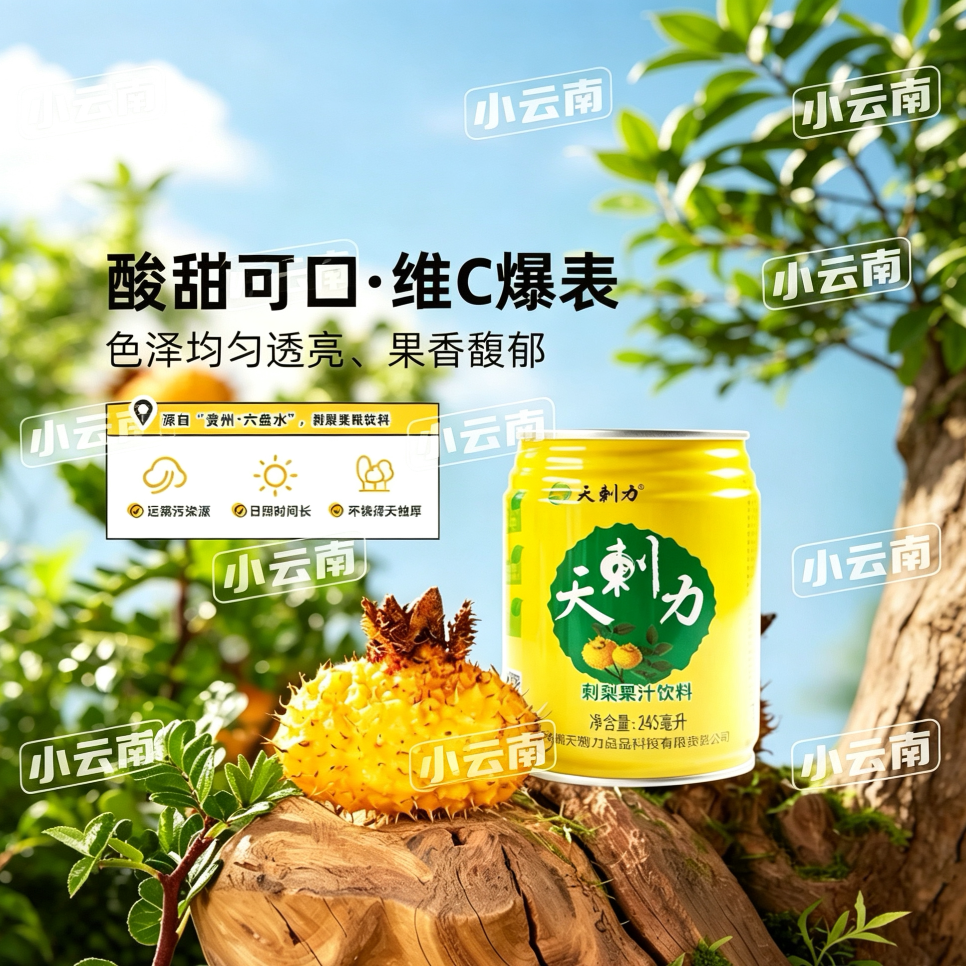 贵州盘县特产 天刺力鲜榨刺梨汁 高维C刺梨饮料 贵州特产含SOD