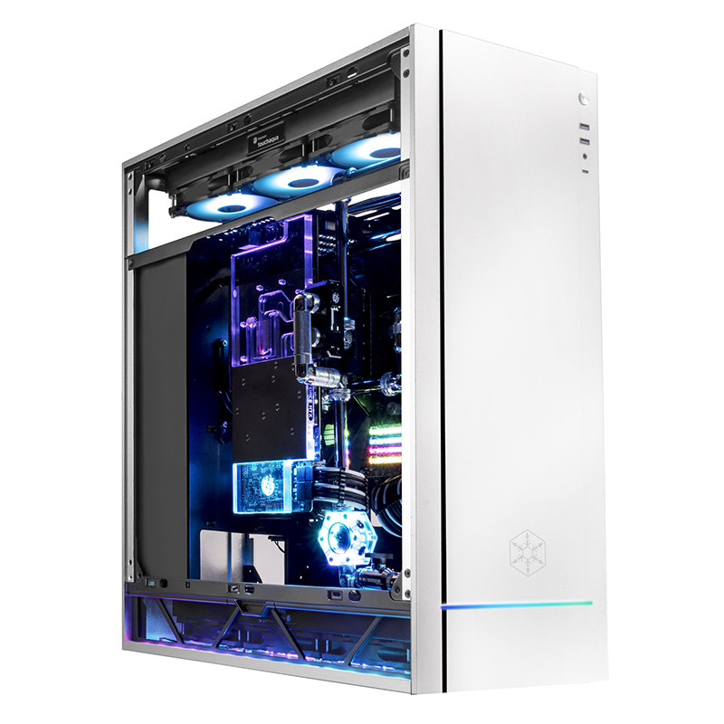 Silverstone 银欣ALTA F1BG全铝中塔垂直风道ATX双侧透Type-C机箱