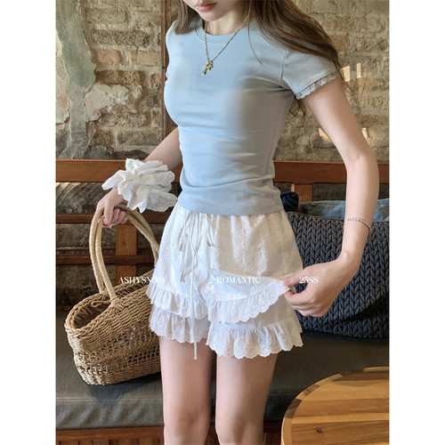 年夏上新搭配万金油层层cake法式设计感提花蛋糕百搭显瘦裙裤3135