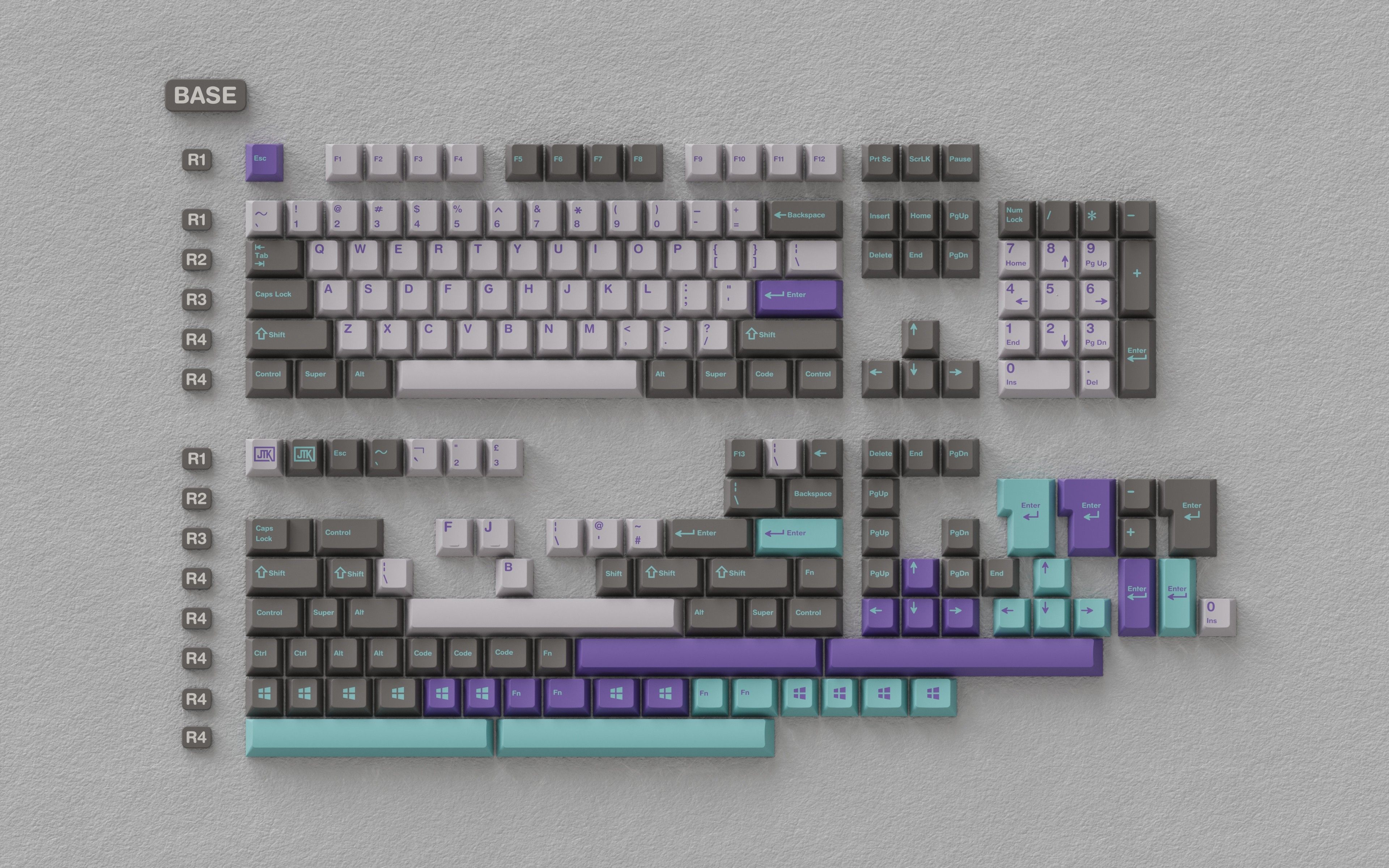 JTK HYPERFUSE R2 PBT&ABS 2색 키캡 기계식 키보드 키캡 맞춤형 키캡
