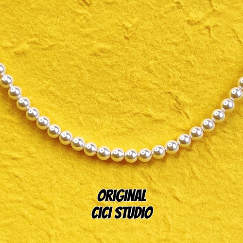 CICI STUDIO小众设计韩国精工施家珍珠项链女百搭甜美通勤锁骨链