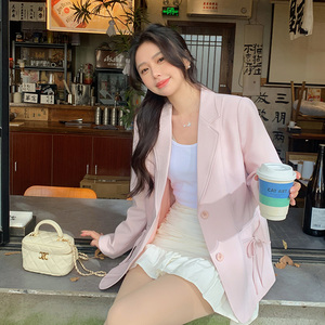 2025春秋粉哒哒时尚西装 B127-6719-P130K195，女装西装，浙宝127A