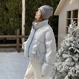 2025新款流行挂饰蓝呼呼羽绒服女B127A-8034-P325K488，女装羽绒服，浙宝127A