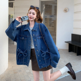 蓝色复古设计感系带口袋外套女2026港风B127A-6735-P155K248，女装短外套，浙宝127A