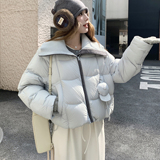 2025新款流行挂饰蓝呼呼羽绒服女B127A-8034-P325K488，女装羽绒服，浙宝127A