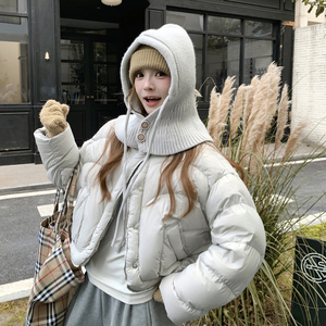 2025 设计感针织帽流行羽绒服女 B127A-8035-P325K488图片