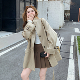 韩系慵懒风卡其中长款风衣女2026春季新款 B127A-6736-P170K278,女装风衣,浙宝127A,浙宝-网红风 韩系慵懒风卡其中长款风衣女2026春季新款 B127A-6736-P170K278,女装风衣,浙宝127A,浙宝-网红风