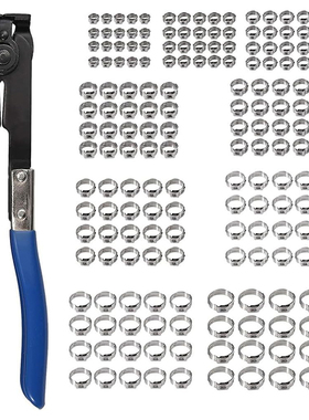 180个管夹不锈钢强力喉箍水油管紧固带钳子单耳喉箍抱箍固定卡扣