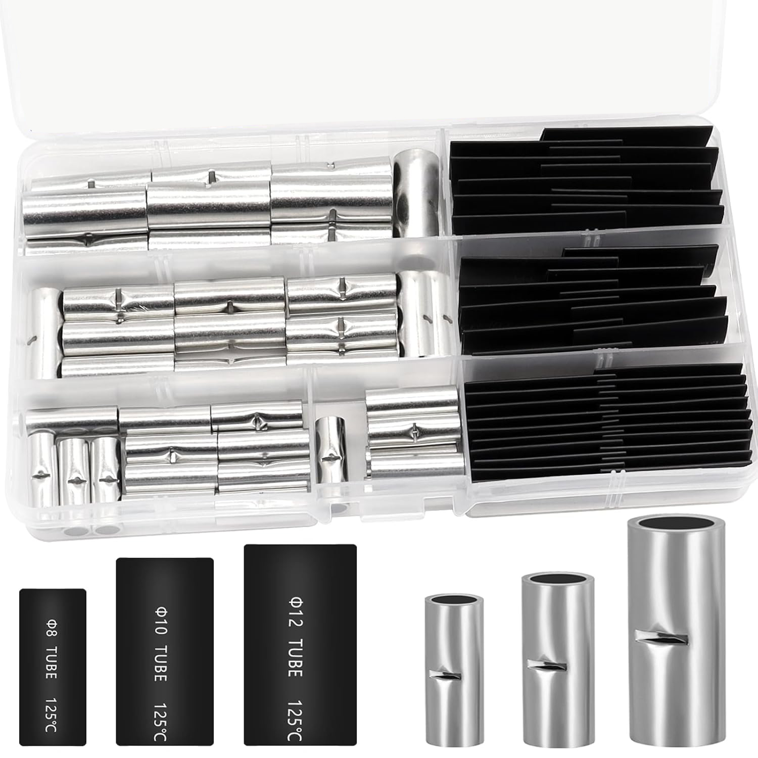 非绝缘对接连接器带热收缩管