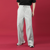 直筒休闲长裤 宽松纯色松紧腰卫裤 男好看 HOMME 2025春夏新款